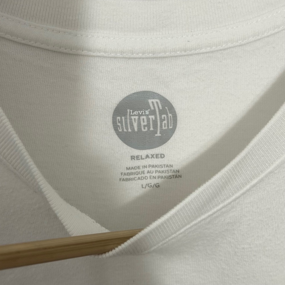 Levi's‎ SilverTab Graphic T-Shirt Mens Large White Relaxed Fit Logo - Picture 3 of 8